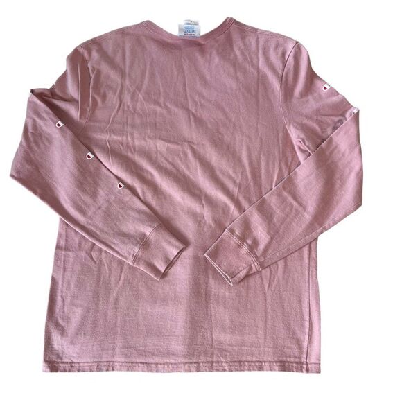 Champion Vintage Pink Long Sleeve Shirt Top Women's Medium 90's Y2K Athletic - Picture 2 of 8